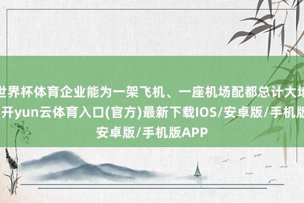 世界杯体育企业能为一架飞机、一座机场配都总计大地装备-开yun云体育入口(官方)最新下载IOS/安卓版/手机版APP