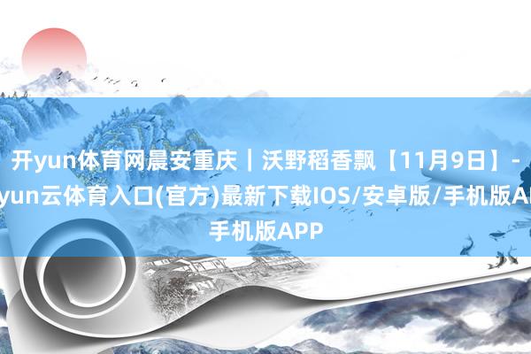 开yun体育网晨安重庆｜沃野稻香飘【11月9日】-开yun云体育入口(官方)最新下载IOS/安卓版/手机版APP